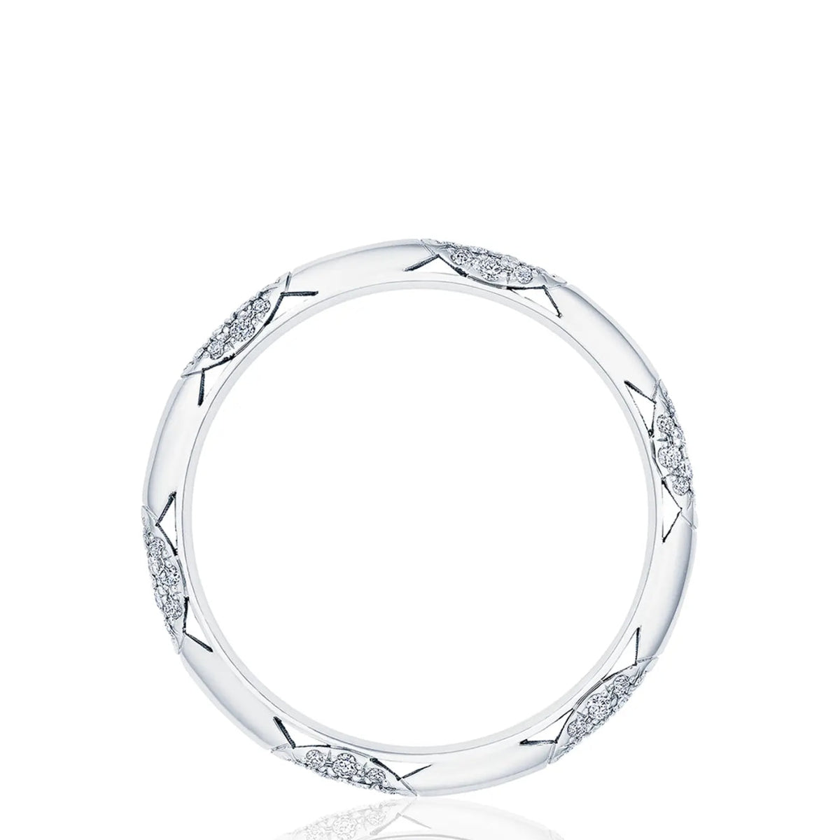 Tacori Wedding Rings - Founder’s Collection 18K White Gold 360° Foundation Wedding Band Ring | Manfredi Jewels