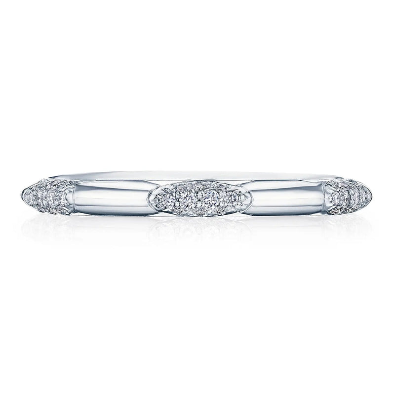 Tacori Wedding Rings - Founder’s Collection 18K White Gold 360° Foundation Wedding Band Ring | Manfredi Jewels