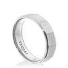 Tacori Wedding Rings - Geometric 18K White Gold Faceted in Satin Finish Band Ring | Manfredi Jewels