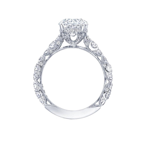 Tacori Engagement - Oval Solitaire 18K White Gold Ring | Manfredi Jewels