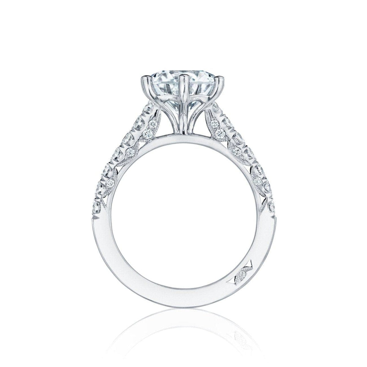 Tacori Engagement - Petite Crescent 18K White Gold Ring | Manfredi Jewels