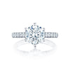 Tacori Engagement - Petite Crescent 18K White Gold Ring | Manfredi Jewels