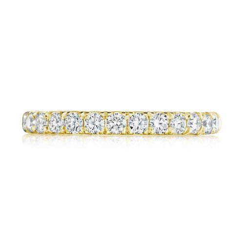 Tacori Eternity Bands - Petite Crescent 18K Yellow Gold French Pavé Diamond Wedding Band Ring | Manfredi Jewels