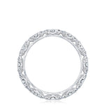 Tacori Eternity Bands - Petite Crescent RoyalT 18K White Gold Marquise Shape Design Detail Wedding Band Ring | Manfredi Jewels