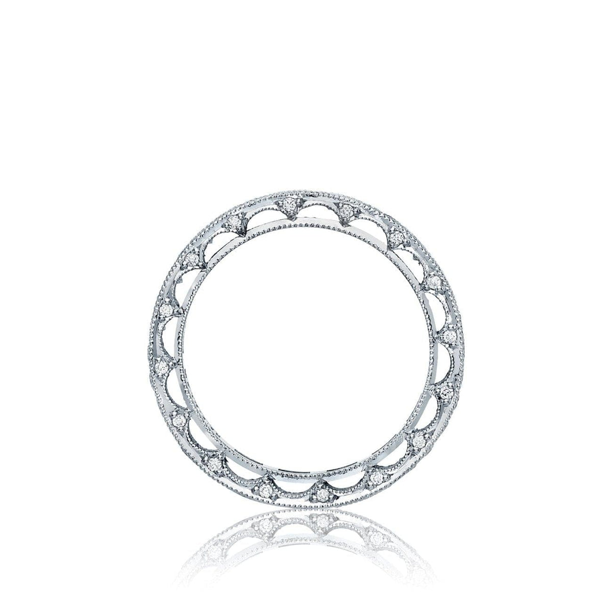 Tacori Eternity Bands - Reverse Crescent Platinum Channel Set Wedding Band Ring | Manfredi Jewels
