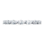 Tacori Eternity Bands - Sculpted Crescent 18 White Gold Pear Foundation Wedding Band Ring | Manfredi Jewels