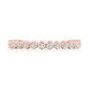 Tacori Eternity Bands - Sculpted Crescent 18K Rose Gold Round Bezel Droplet Diamond Wedding Band Ring | Manfredi Jewels