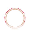 Tacori Eternity Bands - Sculpted Crescent 18K Rose Gold String of Pink Sapphires Ring | Manfredi Jewels