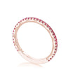 Tacori Eternity Bands - Sculpted Crescent 18K Rose Gold String of Pink Sapphires Ring | Manfredi Jewels