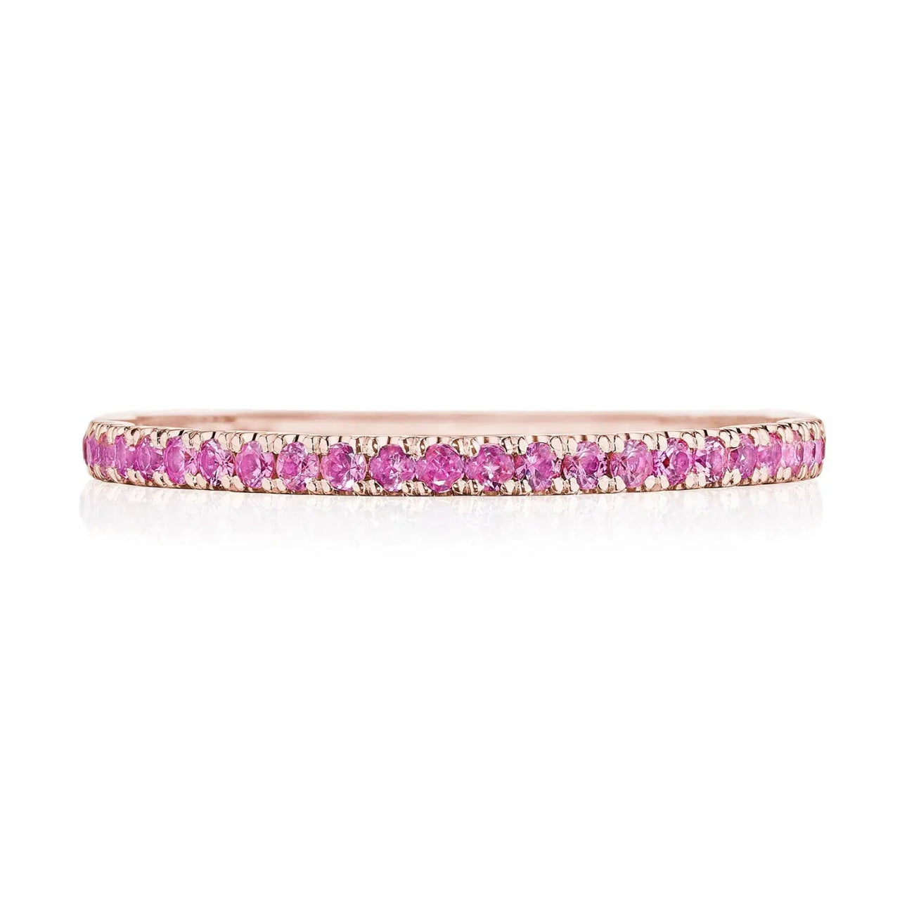 Crescent String Tacori Sculpted Crescent 18k Rose Gold String Of Pink Sapphires Ring ...