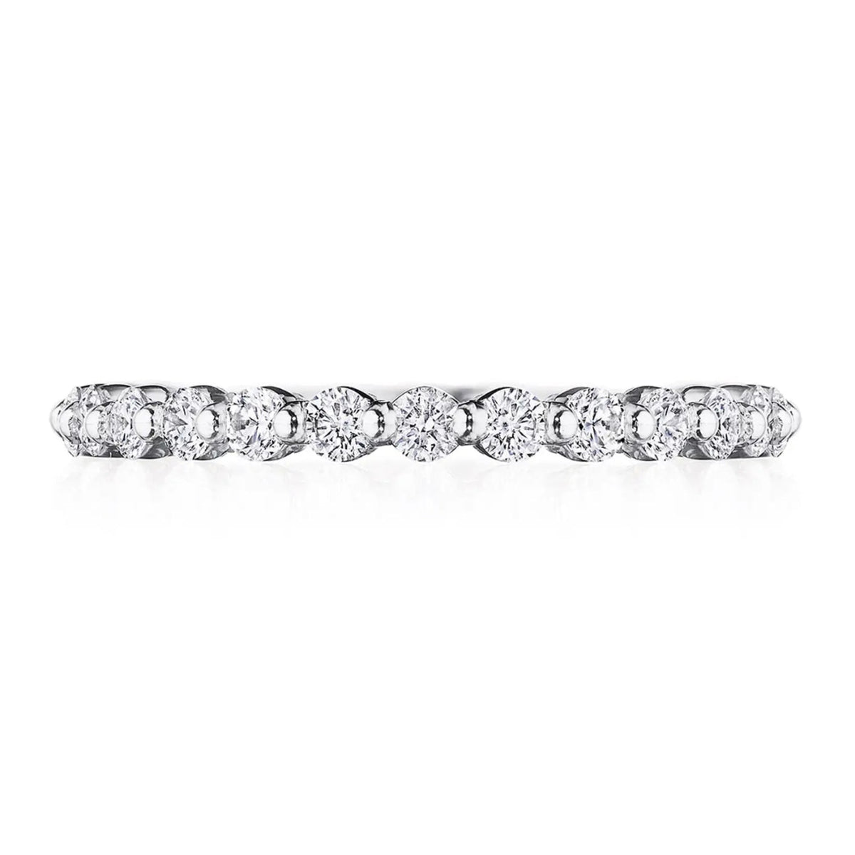 Tacori Eternity Bands - Sculpted Crescent 18K White Gold Two-Prong Diamond Band Ring | Manfredi Jewels