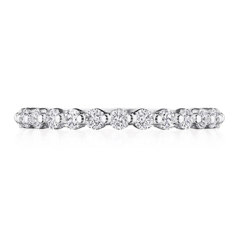 Tacori Eternity Bands - Sculpted Crescent 18K White Gold Two-Prong Diamond Band Ring | Manfredi Jewels
