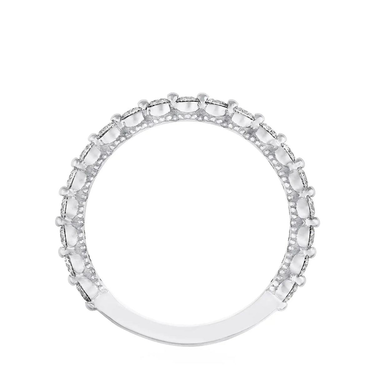 Tacori Eternity Bands - Sculpted Crescent 18K White Gold Two-Prong Diamond Band Ring | Manfredi Jewels