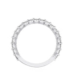 Tacori Eternity Bands - Sculpted Crescent 18K White Gold Two - Prong Diamond Band Ring | Manfredi Jewels