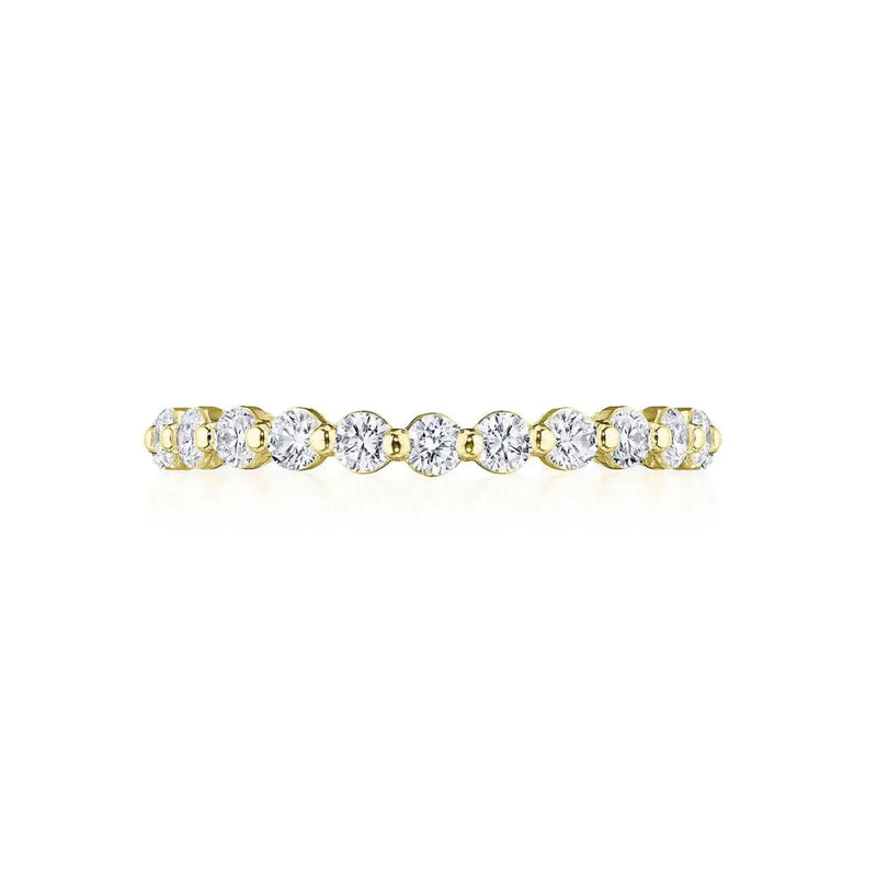 Tacori Eternity Bands - Sculpted Crescent 18K Yellow Gold Two-Prong Diamond Band Ring | Manfredi Jewels