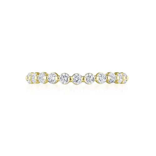 Tacori Eternity Bands - Sculpted Crescent 18K Yellow Gold Two - Prong Diamond Band Ring | Manfredi Jewels