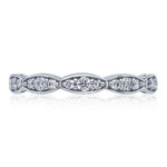 Tacori Eternity Bands - Sculpted Crescent Platinum Marquise Design Wedding Band Ring | Manfredi Jewels