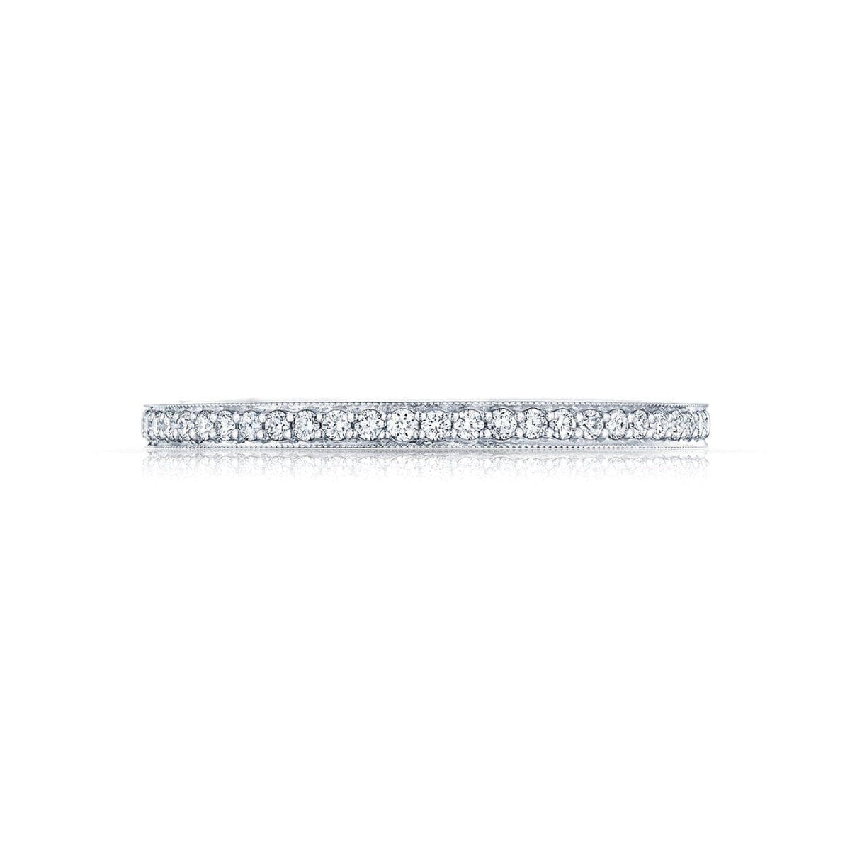 Tacori Eternity Bands - Sculpted Crescent Platinum Pavé Diamond Wedding Band Ring | Manfredi Jewels
