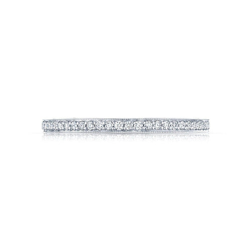 Tacori Eternity Bands - Sculpted Crescent Platinum Pavé Diamond Wedding Band Ring | Manfredi Jewels