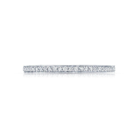 Sculpted Crescent Platinum Pavé Diamond Wedding Band Ring