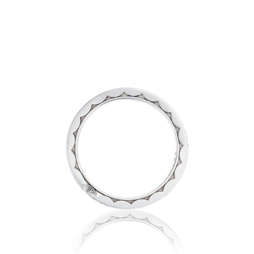 Tacori Eternity Bands - Sculpted Crescent Platinum Pavé Diamond Wedding Band Ring | Manfredi Jewels