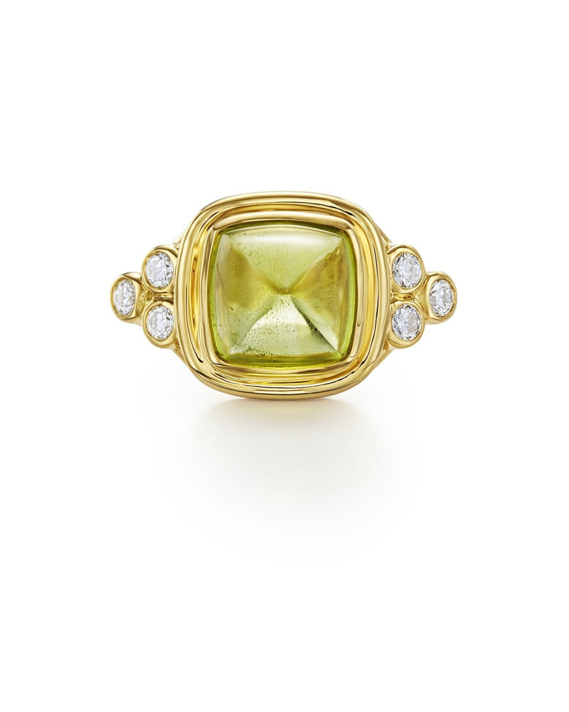 Temple St Clair Jewelry - 18K Collina Ring 18KT YELLOW GOLD SUGARLOAF CABOCHAN PERIDOT | Manfredi Jewels