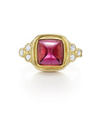 Temple St Clair Jewelry - 18K Collina Ring - 18KT YELLOW GOLD SUGARLOAF RUBELLITE RING | Manfredi Jewels