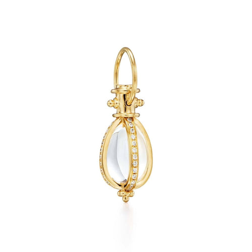 Temple St Clair Jewelry - Amulet 18K Yellow Gold Pavé Diamond Pendant | Manfredi Jewels
