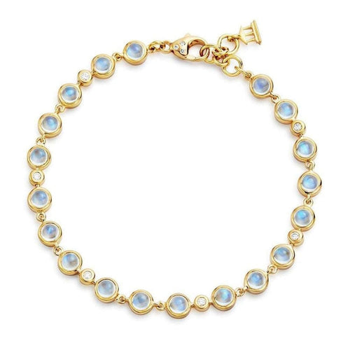Temple St Clair Jewelry - Blue Moon 18K Yellow Gold Moonstone Diamond Link Bracelet | Manfredi Jewels