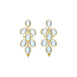 Temple St Clair Jewelry - Blue Moonstone Drop 18K Yellow Gold Earrings | Manfredi Jewels