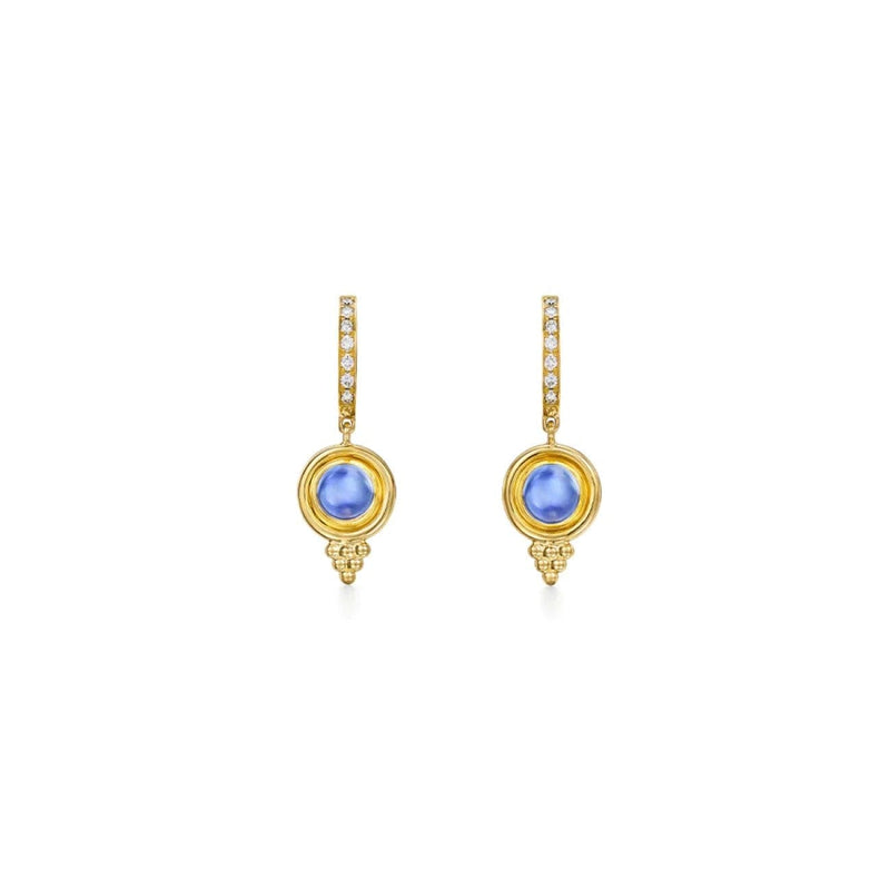 Temple St Clair Jewelry - Classic 18K Yellow Gold Lolite Diamond Earrings | Manfredi Jewels