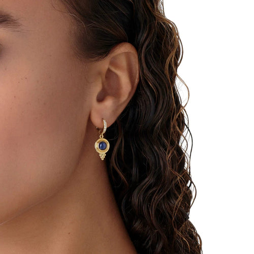 Temple St Clair Jewelry - Classic 18K Yellow Gold Lolite Diamond Earrings | Manfredi Jewels