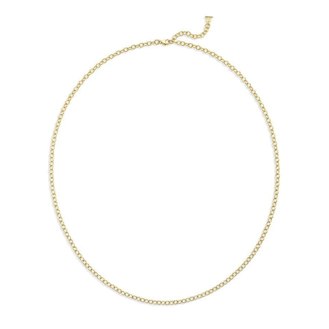 Extra Small 18K Yellow Gold Oval Chain Necklace