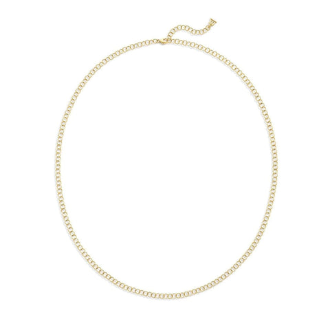Fine 18K Yellow Gold Round Chain Necklace