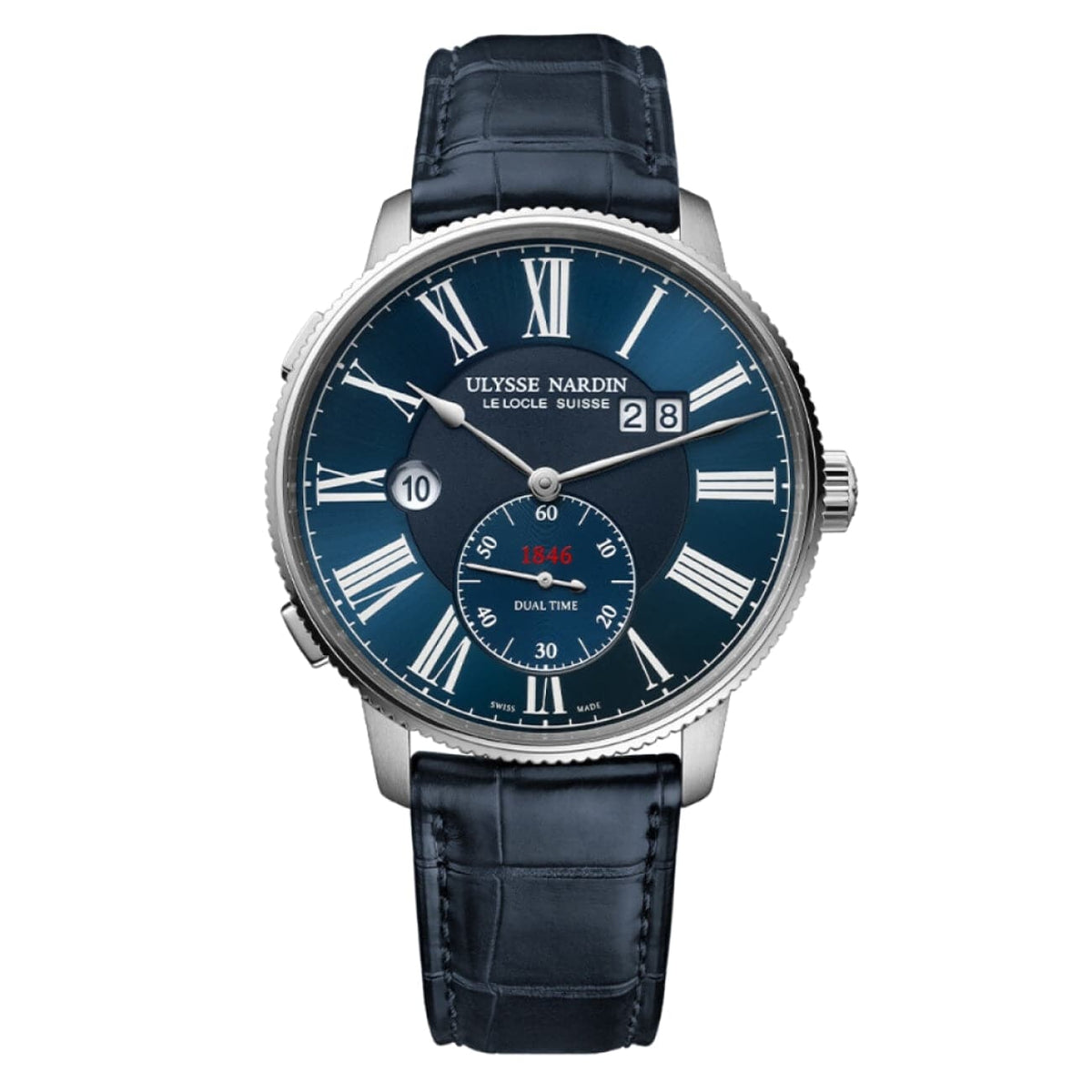 Ulysse Nardin Watches - MARINE TORPILLEUR DUAL TIME 44MM STEEL | Manfredi Jewels