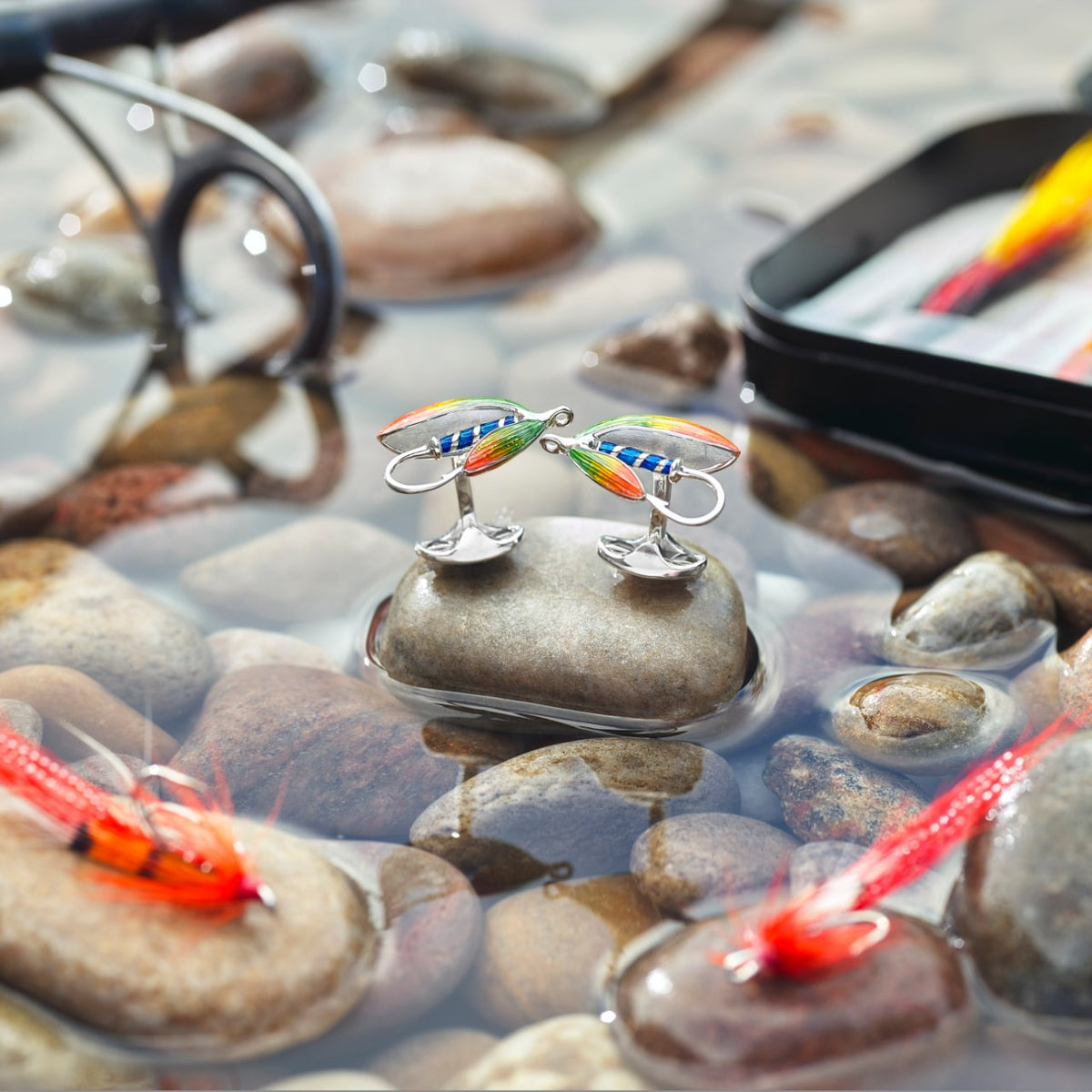 Deakin & Francis Accessories - Sterling Silver Fly Fishing Cufflinks | Manfredi Jewels
