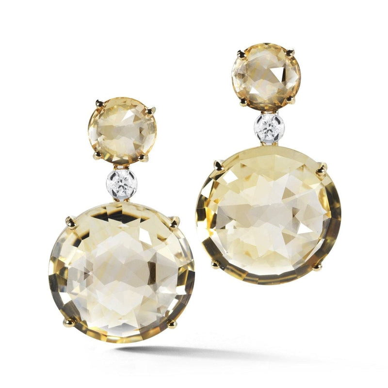 A & Furst Jewelry - Drop Earrings with Citrine and Diamonds 18k Yellow Gold | Manfredi Jewels