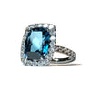 A & Furst Jewelry - DYNAMITE blackened gold with blue topaz diamond and sapphires A1301NU14 | Manfredi Jewels
