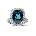 A & Furst Jewelry - Dynamite Cocktail Ring with London Blue Topaz and Diamonds | Manfredi Jewels