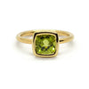 A & Furst Jewelry - Gaia Small Stackable Ring with Peridot 18k Yellow Gold | Manfredi Jewels