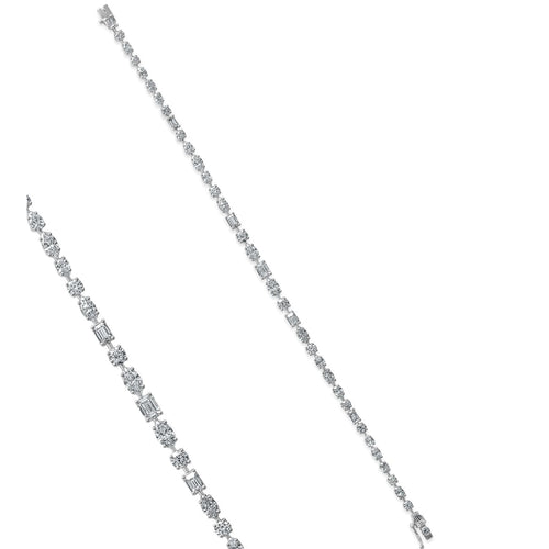 Aarzee Jewelry - 18K YG 1 Row various shape diamonds bracelet | Manfredi Jewels
