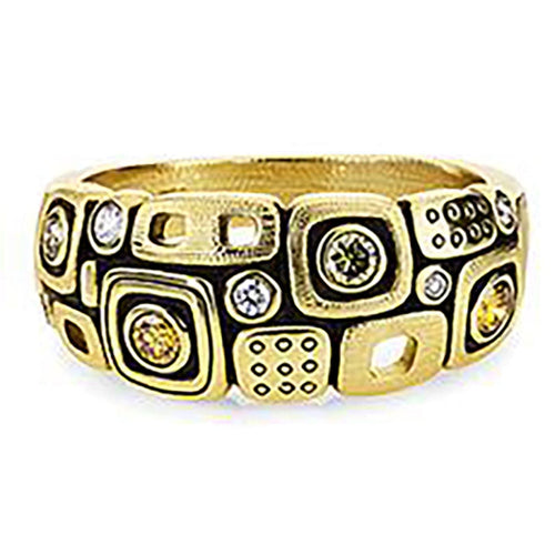 Alex Sepkus Jewelry - 18K YELLOW GOLD DIAMOND DOME RING | Manfredi Jewels