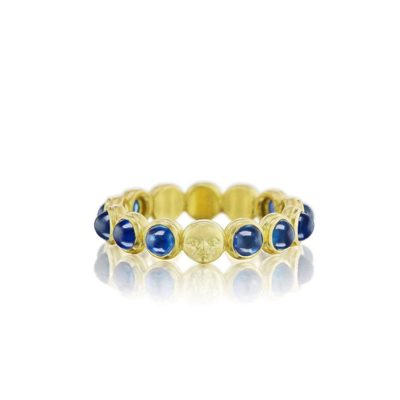 Anthony Lent Jewelry - 18KT Yellow Gold Cabochan Sapphire Eternity Band | Manfredi Jewels