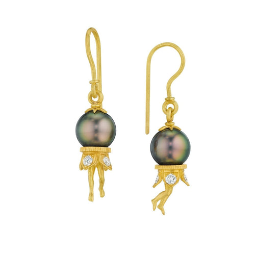 Anthony Lent Jewelry - Bosch Pearl French Wire Earrings | Manfredi Jewels