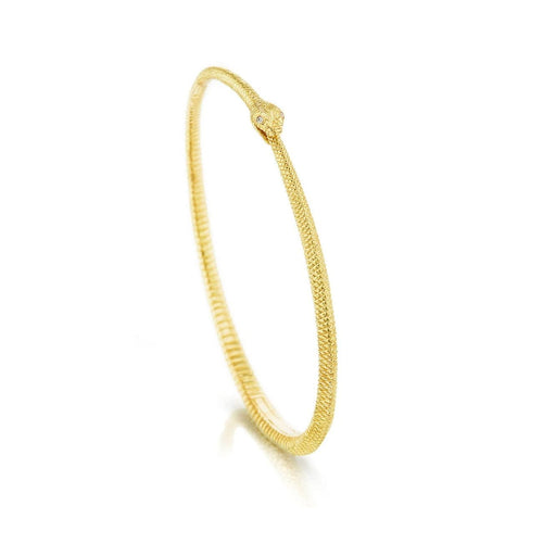 Anthony Lent Jewelry - Gold Ouroboros Bangle | Manfredi Jewels