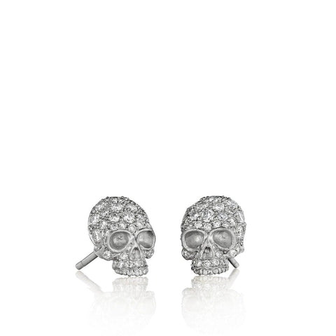 Pavé Skull Studs