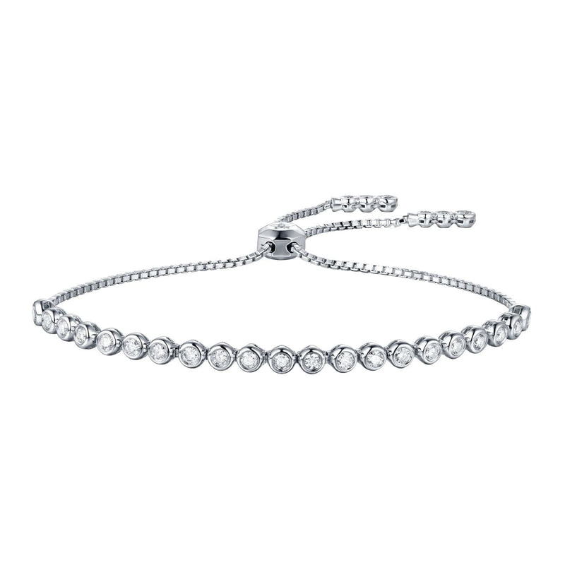 Asher Jewelry - 14KT WHITE GOLD DIAMOND BOLO BRACELET | Manfredi Jewels