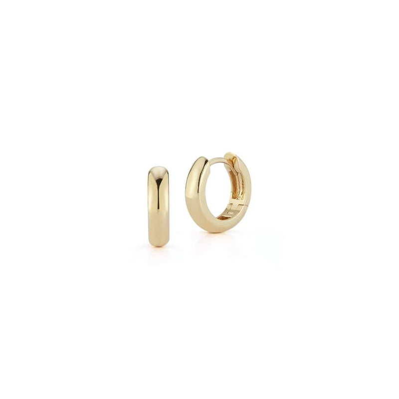 Beny Sofer Jewelry - 14KT YELLOW GOLD SMALL PLAIN HOOP EARRINGS | Manfredi Jewels