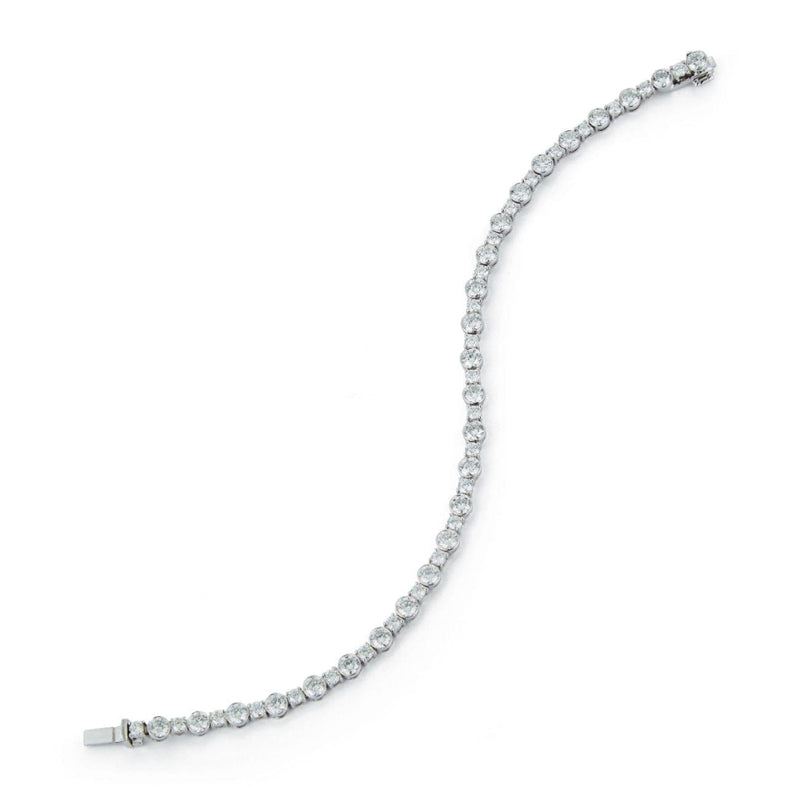 Beny Sofer Jewelry - ALTERNATING SIZE DIAMOND BEZEL AND 4 PRONG BRACELET | Manfredi Jewels