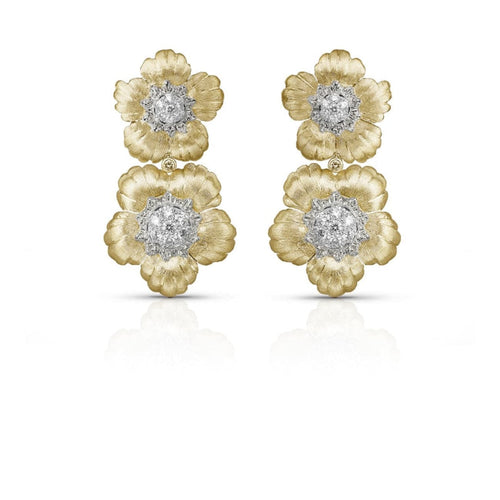 Buccellati Jewelry - 18KT YELLOW & WHITE GOLD DAPHNE DROP EARRINGS | Manfredi Jewels